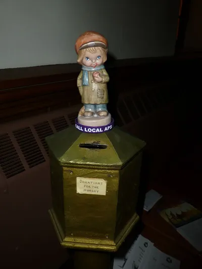 Donation box.