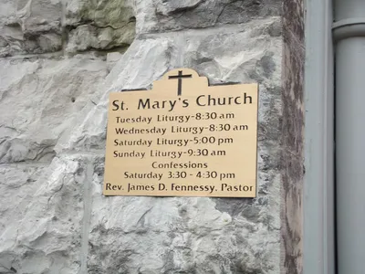 Church sign.