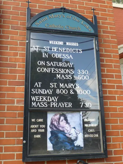 Church sign.