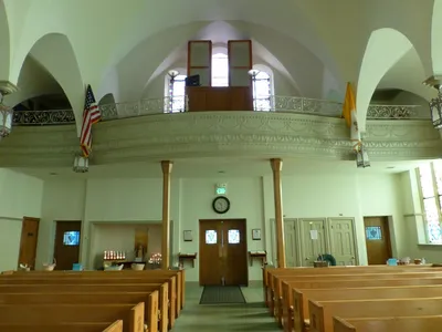 Intricate designs on choir loft.