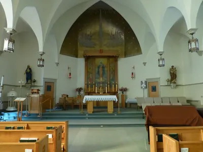 Front of the church.