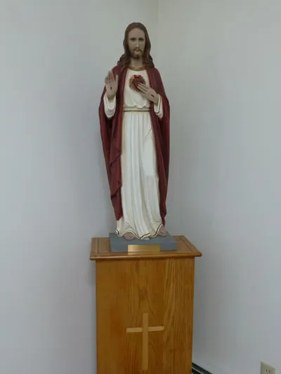 Sacred heart statue.