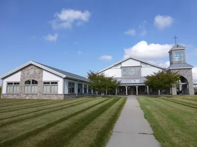 Church and hall.