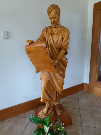 St. Matthew statue in narthex.