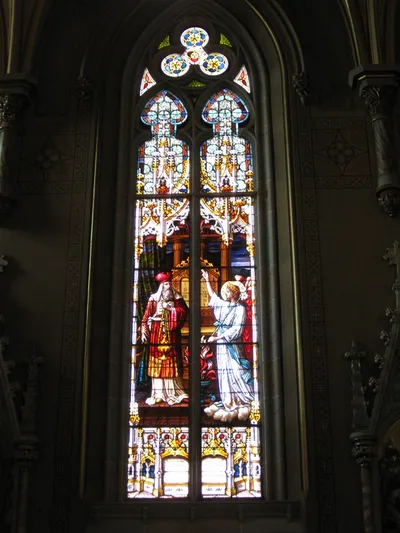 Holy water font.
