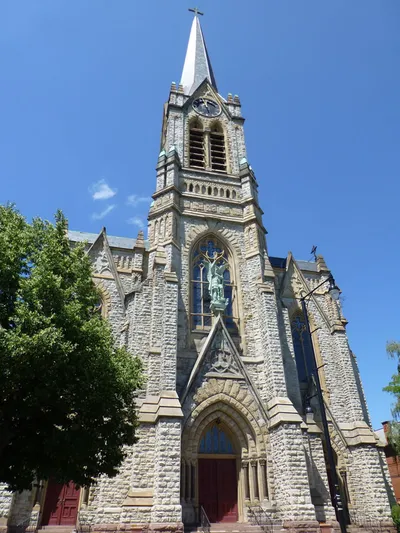 Right side of church.