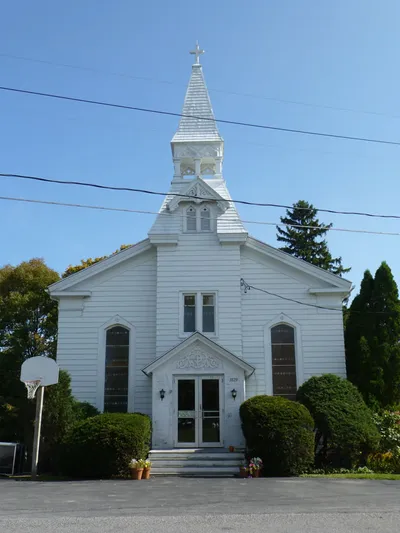 Front of the church.