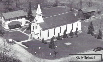 Old aerial photograph. Source: Parish directory, mid-2000s