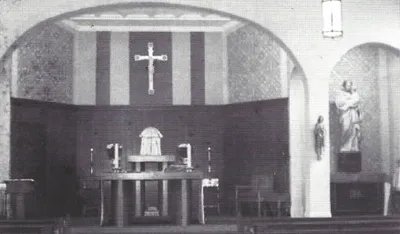 Sanctuary, post-Vatican II. Source: Parish directory, mid-2000s