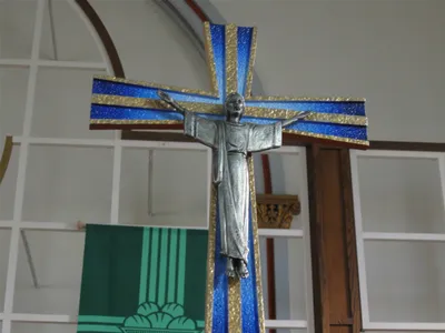 Processional crucifix.