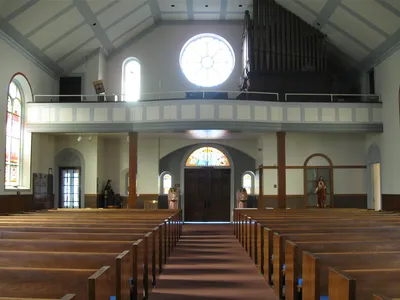 Back of the church.