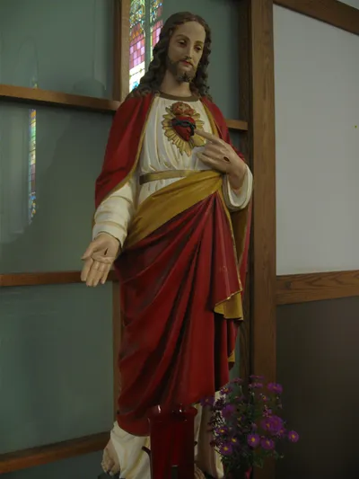 Sacred heart statue.