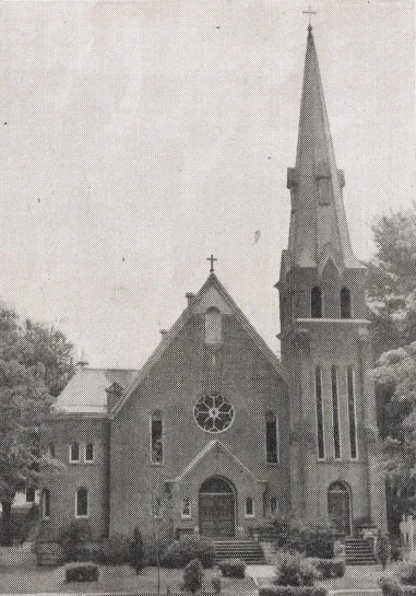 Exterior of church, 1939. Source: Catholic Courier Golden Jubilee Edition: 1889-1939