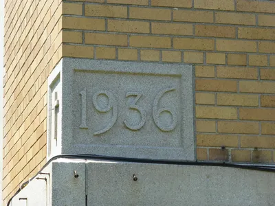 Cornerstone on north building.