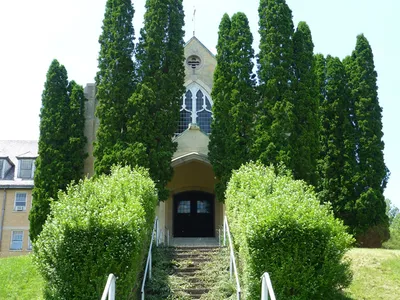 Front of chapel.