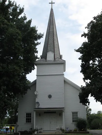 Front of the church.