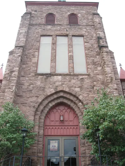 Front of the church.