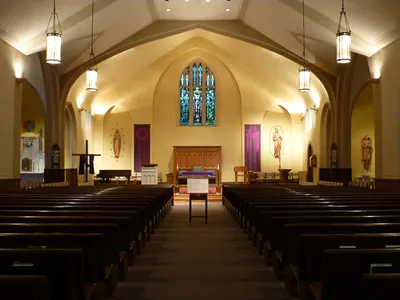 Front of the church.