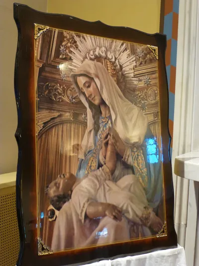 Painting of Our Lady with Christ child.