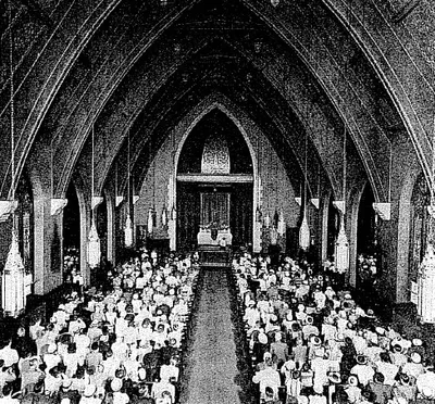 Interior, 1950. Source: Saint Michael's Church: One Hundred Years of Catholicism in Penn Yann, New York (parish history)
