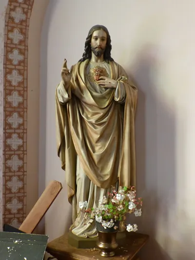 Sacred heart statue.