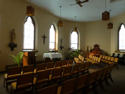 From back left corner.
