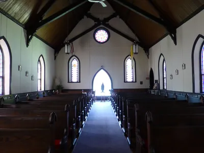 Back of the church.