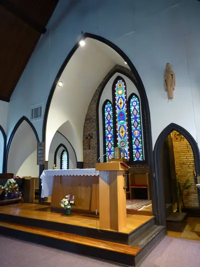 Sanctuary seen from right angle.