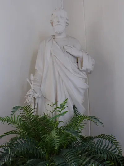 Statue of St. Joseph, from the former St. Joseph church in Cayuga.