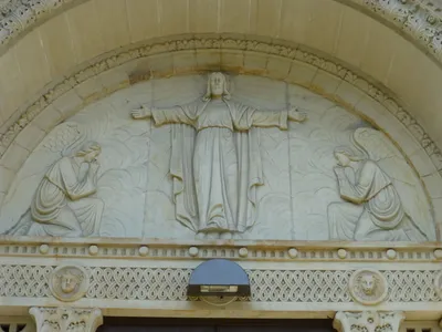 Relief above main entrance.