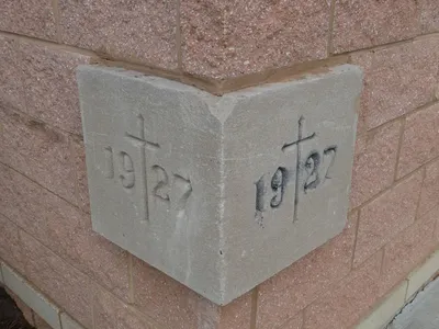 Cornerstone from former church.