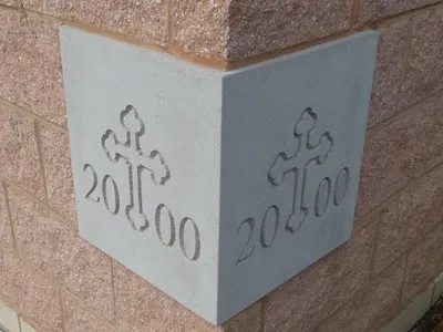 Cornerstone for present church.