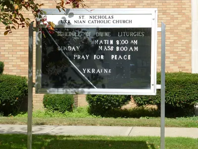 Church sign.