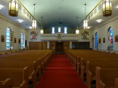Back of the church.