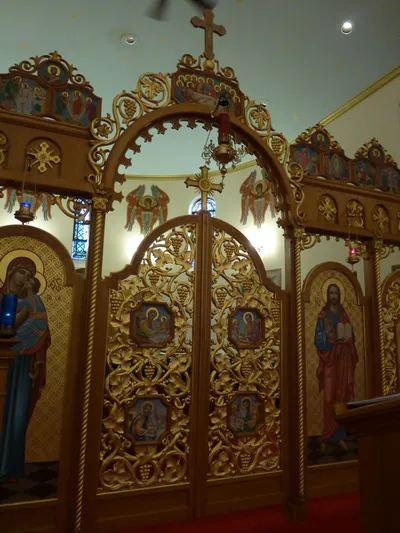 Holy doors of iconostasis.