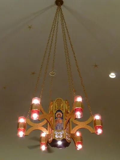 Lighting above sanctuary.