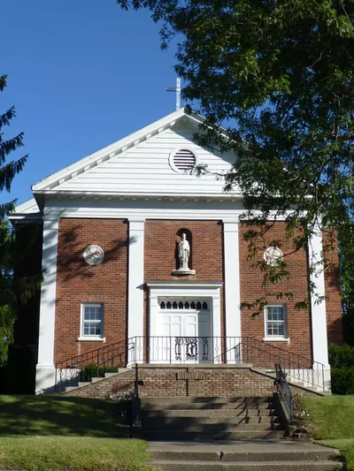 Front of the church.