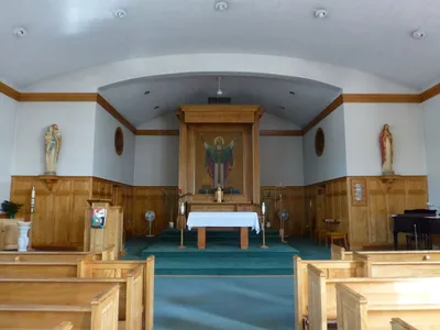 Front of the church.