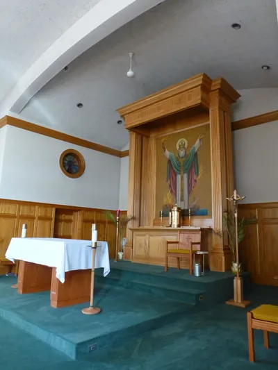 Sanctuary seen from angle.