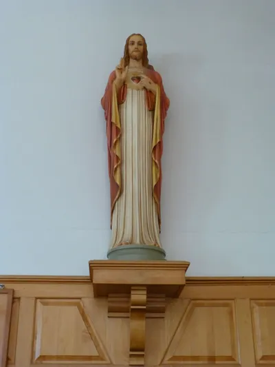 Sacred Heart statue.