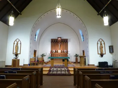 Front of the church.