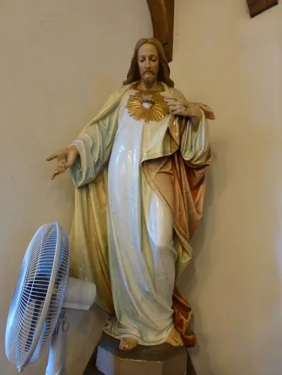 Sacred Heart statue.