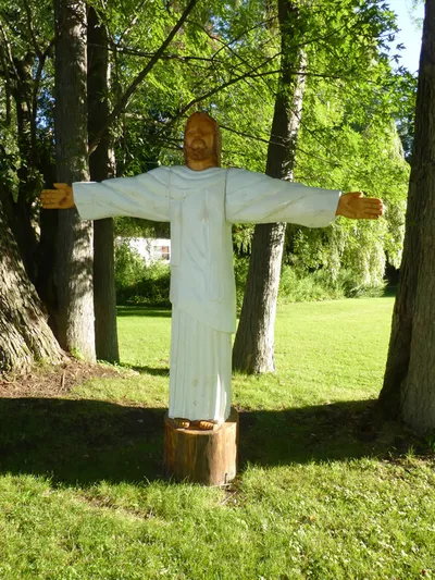 Christ statue.