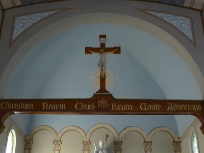 Crucifix and beam.