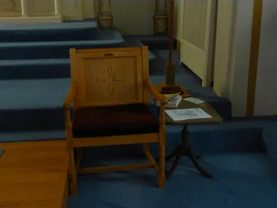 Celebrant's chair.