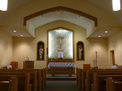 Front of the church.