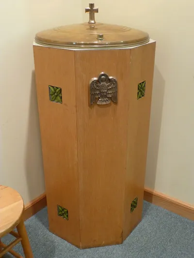 Baptismal font.