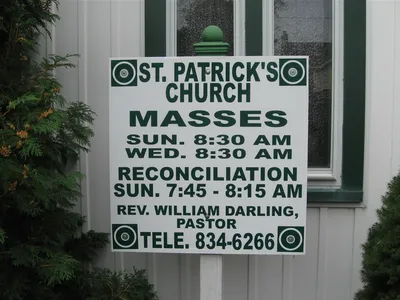 Church sign.