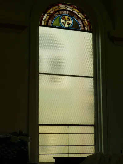 Stained glass.