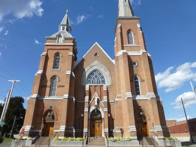 Exterior (couldn't fit the steeple in the frame, it's so tall).